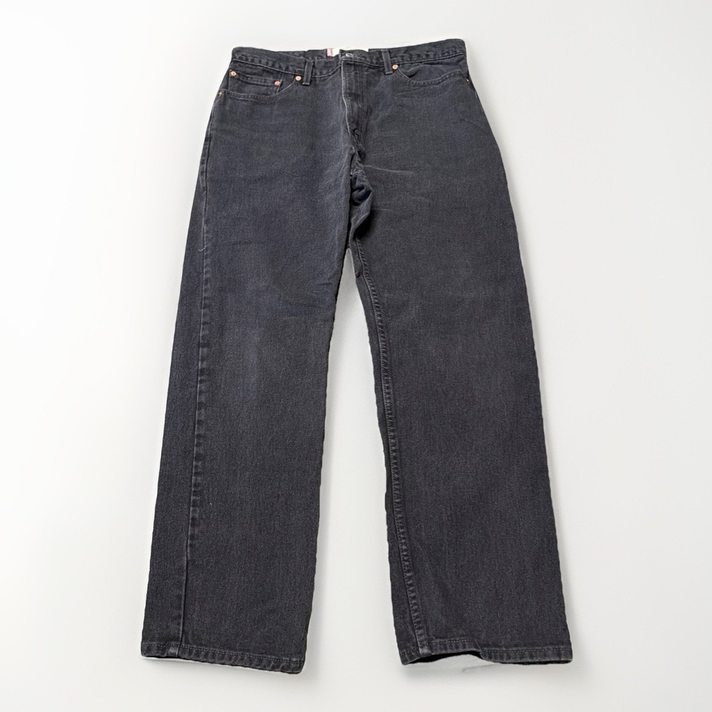 Vintage Levis 505 Jeans Mens 38x32 (Fits 36x30) Black Grunge Denim Made In USA